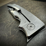 Standard Size Roosevelt - Stonewashed Smooth Scales, Dark Stonewashed S45VN Blade
