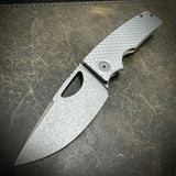 Standard Size Roosevelt - Full Crosshatch Milled Scales, Dark Stonewashed S45VN Blade