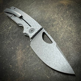Standard Size Roosevelt - Full Crosshatch Milled Scales, Dark Stonewashed S45VN Blade