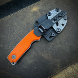 Roosevelt Fixed Blade - MagnaCut Blade, Orange G10 Scales
