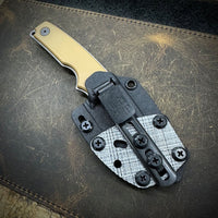 Roosevelt Fixed Blade - Dark Stonewashed MagnaCut Blade, Coyote Brown G10 Scales
