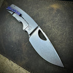 Standard Size Roosevelt - Vanax Blade, Radial Milling, Ice Blue Accents