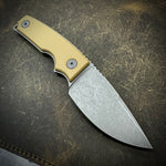 Roosevelt Fixed Blade - Dark Stonewashed MagnaCut Blade, Coyote Brown G10 Scales